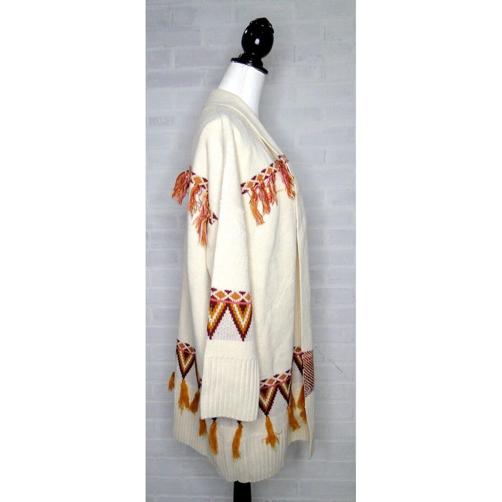 Matilda Jane Moments with You Gingersnap Tassel Open Cardigan Sweater Women's XL - Picture 5 of 7